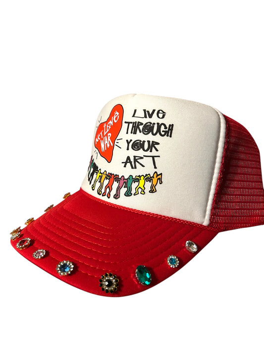 *Gem Stone* “Live Through Your Art” Trucker Hat