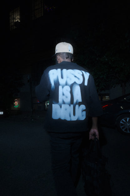 “P***Y IS A DRUG” Cropped Crewneck